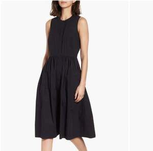 J.Crew Atrium Midi Dress in Black Size 2 button up